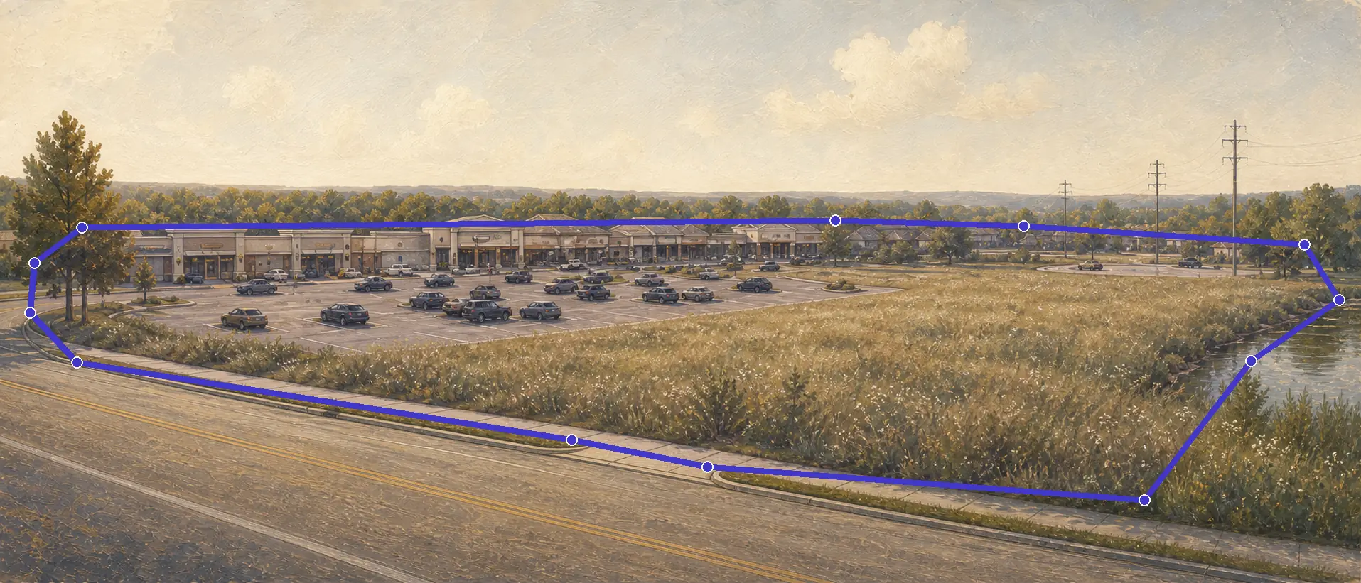 The complete acquisition site outlined